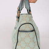 Celine Teal Macadam Lamé Small Boogie Bag