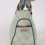 Celine Teal Macadam Lamé Small Boogie Bag