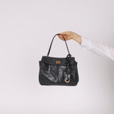 Balenciaga 2025 Gris Croc Embossed Leather Small Rodeo
