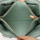 Celine Teal Macadam Lamé Small Boogie Bag