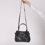 Balenciaga 2025 Gris Croc Embossed Leather Small Rodeo