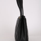 Chanel XL CC Turnlock Tote Black Caviar 1996 24K GP