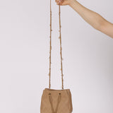 Chanel 2019 Dark Beige Calfskin Egyptian Amulet Small Drawstring Bag