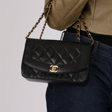 Chanel 1996 Lambskin Small Diana Bag 24K GP