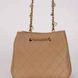 Chanel 2019 Dark Beige Calfskin Egyptian Amulet Small Drawstring Bag