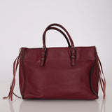 Balenciaga Burgundy Mini Papier A4 Zip Around Tote