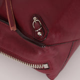 Balenciaga Burgundy Mini Papier A4 Zip Around Tote