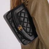 Chanel 1996 Lambskin Small Diana Bag 24K GP