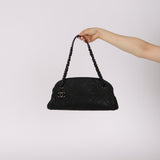 Chanel 2012 Iridescent Blistered Satin Just Mademoiselle Small Bowling Bag