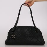 Chanel 2012 Iridescent Blistered Satin Just Mademoiselle Small Bowling Bag