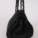 Chanel 2012 Iridescent Blistered Satin Just Mademoiselle Small Bowling Bag