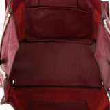 Balenciaga Burgundy Mini Papier A4 Zip Around Tote