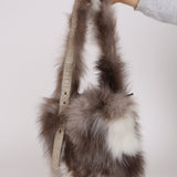 Rare Fendi Zucchino Strip Mink Fur Sling