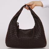 Bottega Veneta Chocolate Brown Lambskin Intrecciato Medium Hobo