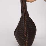 Bottega Veneta Chocolate Brown Lambskin Intrecciato Medium Hobo