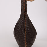 Bottega Veneta Chocolate Brown Lambskin Intrecciato Medium Hobo