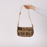 Fendi Brown Beige Zebra Pony Hair Baguette