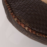 Bottega Veneta Chocolate Brown Lambskin Intrecciato Medium Hobo