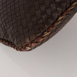 Bottega Veneta Chocolate Brown Lambskin Intrecciato Medium Hobo