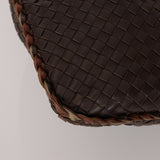 Bottega Veneta Chocolate Brown Lambskin Intrecciato Medium Hobo