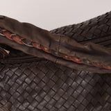 Bottega Veneta Chocolate Brown Lambskin Intrecciato Medium Hobo