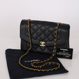 Rare Chanel 1996 Caviar Medium Diana Flap 24K GP