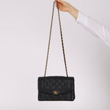 Rare Chanel 1996 Caviar Medium Diana Flap 24K GP