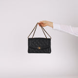 Rare Chanel 1996 Caviar Medium Diana Flap 24K GP