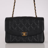 Rare Chanel 1996 Caviar Medium Diana Flap 24K GP