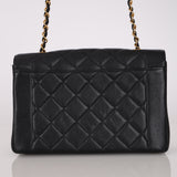 Rare Chanel 1996 Caviar Medium Diana Flap 24K GP