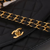 Rare Chanel 1996 Caviar Medium Diana Flap 24K GP