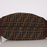 Fendi Zucca Nappa Leather Spy Boston Bag