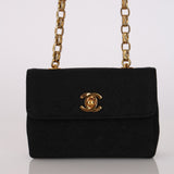 Chanel 2000s Grosgrain Mini Bijoux Chain Mini Turnlock Flap 24K GP