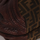 Fendi Zucca Nappa Leather Spy Boston Bag