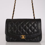 Chanel 1993 Lambskin Medium Diana Flap Bag 24K GP