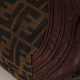 Fendi Zucca Nappa Leather Spy Boston Bag