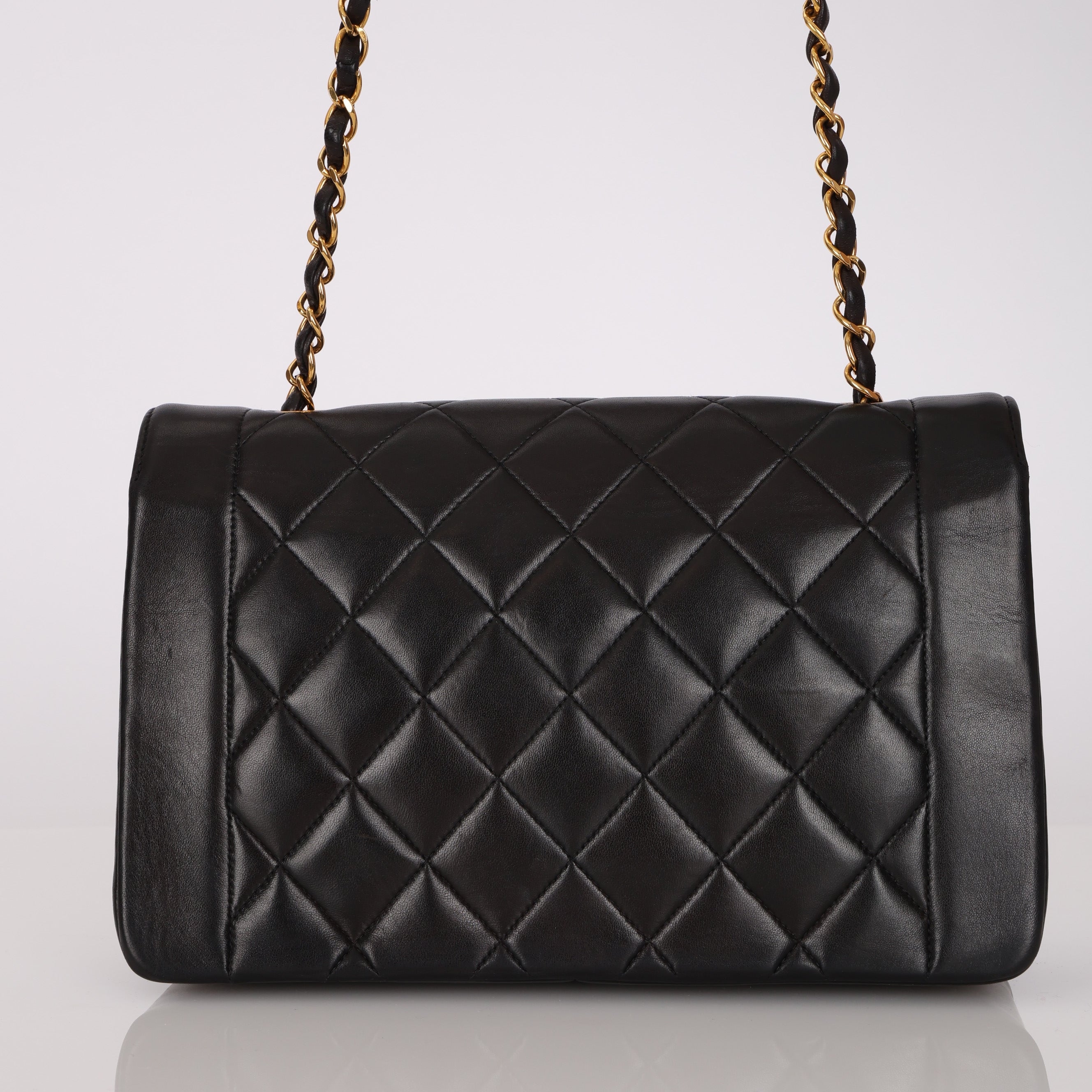 Chanel 1993 Lambskin Medium Diana Flap Bag 24K GP