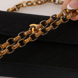 Chanel 2000s Grosgrain Mini Bijoux Chain Mini Turnlock Flap 24K GP