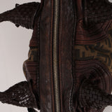 Fendi Zucca Nappa Leather Spy Boston Bag