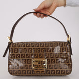 Fendi Zucchino Coated Canvas Baguette Bag GHW