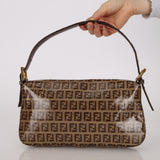 Fendi Zucchino Coated Canvas Baguette Bag GHW