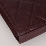 Chanel 1997 Bordeaux Caviar Turnlock Briefcase 24K GP