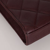 Chanel 1997 Bordeaux Caviar Turnlock Briefcase 24K GP