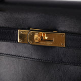 Hermès 1983 Bleu Marine Box Kelly Sellier 28 GHW with Strap