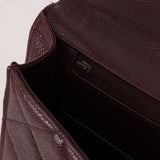 Chanel 1997 Bordeaux Caviar Turnlock Briefcase 24K GP