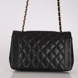 Rare Chanel 1996 Caviar Medium Diana Flap 24K GP