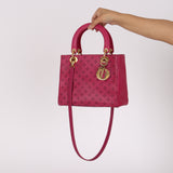 Christian Dior Medium Lady Magenta Perforated 2007