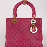 Christian Dior Medium Lady Magenta Perforated 2007