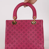 Christian Dior Medium Lady Magenta Perforated 2007