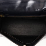 Hermès 1983 Bleu Marine Box Kelly Sellier 28 GHW with Strap